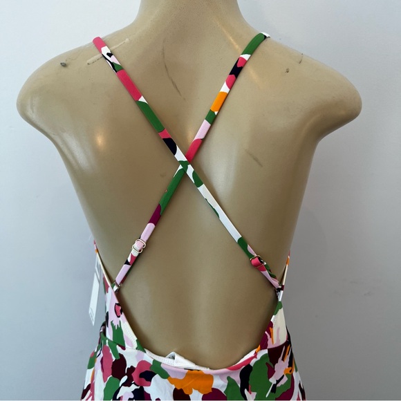 New Anne Cole One Piece Skirted Swimsuit Sz 12 Skirt Floral Maillot NWT - Picture 8 of 11